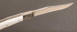  Couteau  " Lazy Clip " de collection par Olivier Ouertal - Corian et lame en RWL-34