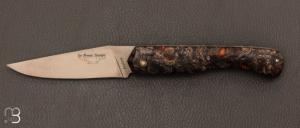  Couteau  "  Le Boulary " par La Bonne Trempe - Loupe de peuplier stabilis et 14c28N