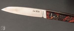   Couteau "Le Klic " par JP Hontanx - Loupe de sureau et 12c27N