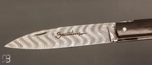    Couteau " Le Sauveterre " - Ébène et lame damas