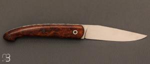 Couteau  "  Le Passager " de Pierre Thomas - Atelier Odae - Loupe de bois de fer