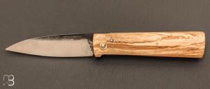   Couteau  "  Le Pote pimontais " pliant artisanal  de Fabien Chapaveire - Htre et lame en 90mcv8