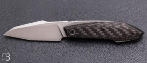    Couteau " Liner lock " custom par Samuel Jugieau - Fibre de carbone et lame en 14c28