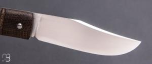   Couteau " Little Bad " custom par Franck Souville - Micarta et RWL34