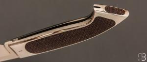    Couteau " Lock - Back " par Julien et Charles Bennica - Micarta et RWL-34