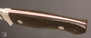  Couteau "Loveless 5'' Drop Point" par Shaun Bruwer - Micarta et N690