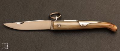 Couteau de poche Yatagan 12 cm Corne blonde par J. Mongin