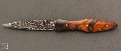 Couteau " Magna Pinna " fait main par Laraud Blade  - Bois de fer et damas torsadé