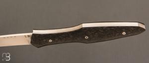  Couteau " Magna Pinna " fait main par Laraud Blade  - Fibre de carbone et 14C28
