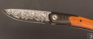     Couteau " Merops S-Lock "  par Olivier Lamy - Skua Coutellerie - Micarta et lame San Maï