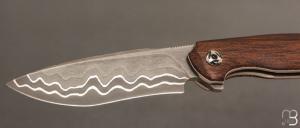    Couteau " Milvus " Liner-Lock flipper par Olivier Lamy - Micarta et lame damas