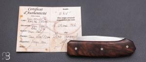    Couteau  " NRV  " custom par Alban Campagnola - Noyer et lame en RWL34