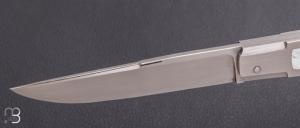    Couteau " custom " par Vincent Lafaye - Nacre blanche et RWL34
