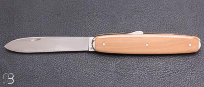   Couteau " Navette 1 pièce cran d'arrêt " de collection par Adrien Vautrin - Mammouth