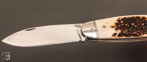   Couteau " Navette " custom par David Breniere - Bois de cerf et 80Crv2