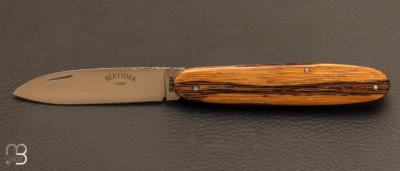 Couteau de poche modèle "Navette" par Berthier - Bois de Serpent et lame inoxydable