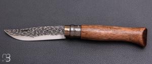   Couteau "OPI N°09" custom par Anthony Brochier - Damas  Sandwich mosaïque et noyer