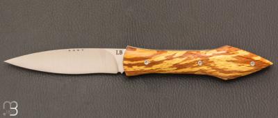   Couteau " L'Oegopsyde " fait main par Laraud Blade  - Hêtre échauffé et 14C28