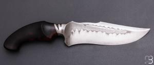    Couteau " Onca " de Samuel Lurquin - Bois de fer d'Arizona et lame damas