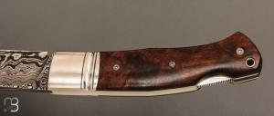    Couteau  " Ork " custom lock-back par Raphaël Durand - Damas de Samuel Lurquin