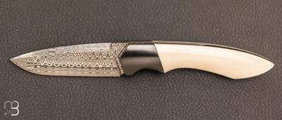 Couteau  "  Petit Duc " par Nicolas Kowal - Mammouth et Damasteel