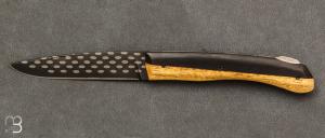 Couteau Philippe Ricard - Damas grain de Riz complet - Ébène