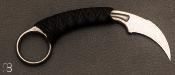 Couteau PiKa Karambit tressé noir par Bastinelli Créations