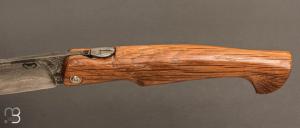 Couteau de poche Piémontais par Mickael Moing - Chêne et damas