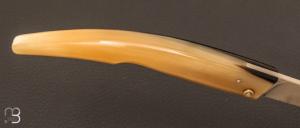 Couteau " Plantaurel " corne blonde par Jean-Paul Tisseyre - Avec mécanisme