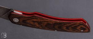    Couteau " Quetsche à friction " par Louis Contat - Bocote et acier XC100