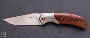     Couteau " Rocket " custom de Stéphane Sagric - Micarta et CristalTi