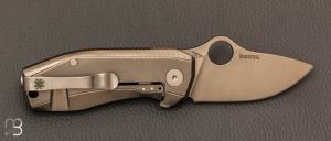   Couteau de poche SPYDERCO Spynano Flash Batch titane/micarta