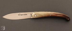 Couteau de poche Saint Guilhem grand modèle par la Coutellerie Chevalerias - Pointe de corne