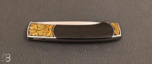 Couteau  " custom Self-Lock "  Swift Edwards black jade par Scott Sawby