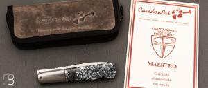   Couteau "Sfilato" liner lock par Carlo Cavedon - CavedonArt