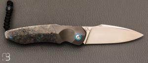   Couteau " Sirius A  " par Florian Keller - Fatcarbon et lame en RWL34