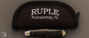 Couteau " Slimline Trapper " par Bill Ruple - Jigged Micarta