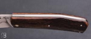      Couteau " Slipjoint " custom par Guy Poggetti - Bois de cerf et lame en C130
