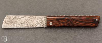  Couteau " Snard Cristal Steel " par Tom Fleury - bois de fer d'Arizona