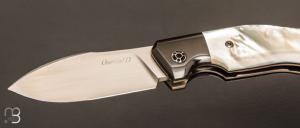  Couteau  " Spike " de collection par Olivier Ouertal - Nacre / Zirconium et RWL34