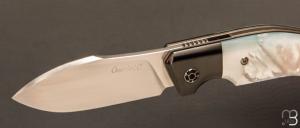  Couteau  " Spike " de collection par Olivier Ouertal - Nacre / Zirconium et RWL34