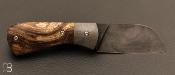 Couteau   " Tarasque " custom chancre de frêne olivier de David Margrita - Mbull Knives