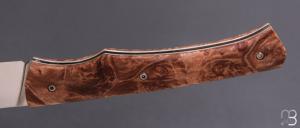Couteau de poche Tedesco par Adrien Giovaninetti - Érable Négundo stabilisé