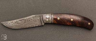  Couteau " Tocard " custom de Jérôme Bellon - Bois de fer et damas
