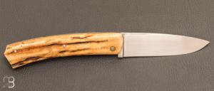    Couteau " Trapu " de Jérôme Latreille - Bois de cerf