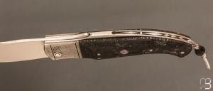 Couteau  " Truand Éffilé " par Tony Ruot - Factcarbon Space Coral RWL34