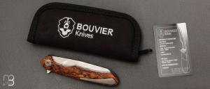   Couteau " UKKO " front flipper par Bouvier Knives - Bertrand Maxime - Bois de fer et lame en RWL34
