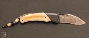 Couteau " Xavard " custom de Philippe Ricard - lame damas de Samuel Lurquin