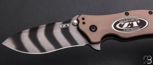 Couteau ZERO TOLERANCE ZT.0350FDETS20 Ken Onion - 20th Anniversary Magnacut Tiger Strip