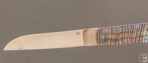 Couteau  " air Rayures " par Roberto Ottonello 13 grammes